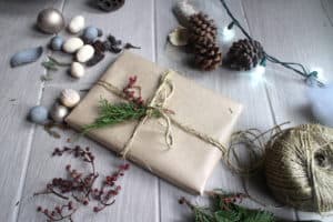 rustic Christmas gift wrapping