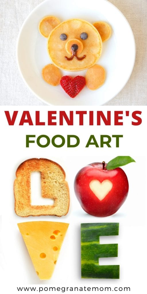 Food Art for Valentines breakfast for kids