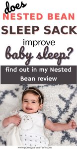 baby girl wearing Nested Bean sleep sack