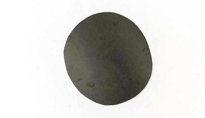 black paper circle for halloween witch hat