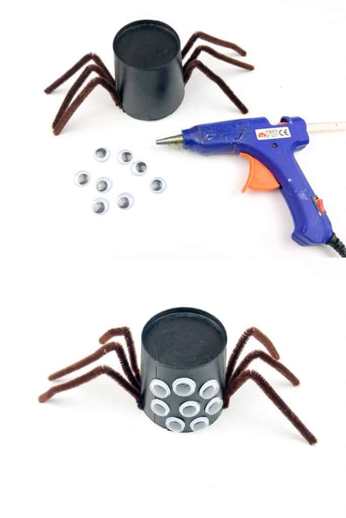 instructions for Halloween spider craft