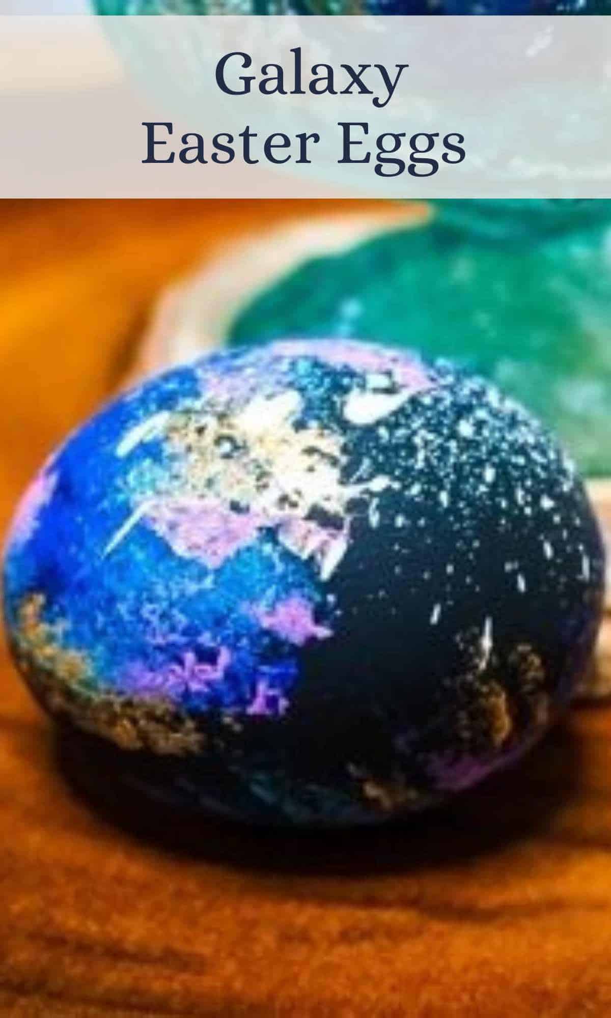 Galaxy Easter eggs - cute Easter egg design for kids