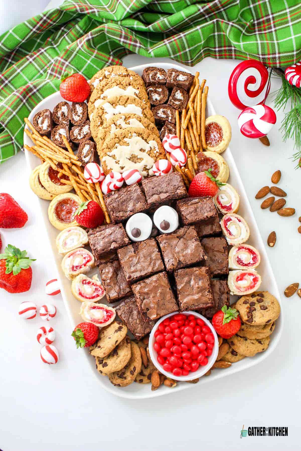 Christmas reindeer charcuterie board.