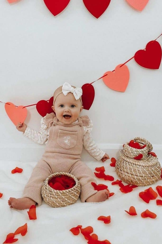 Valentine's Day Baby Photoshoot Ideas For Easy DIY Images