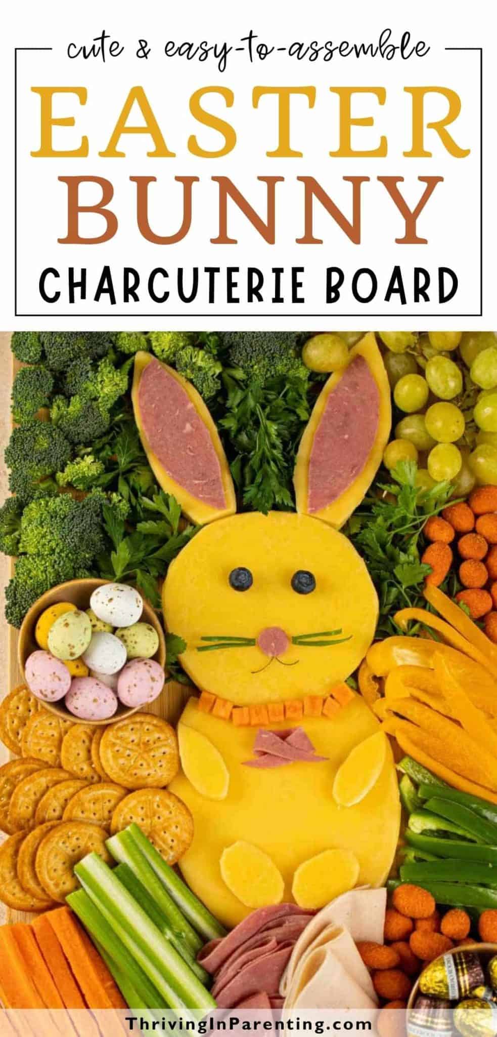 Easy To Make Easter Bunny Charcuterie Board
