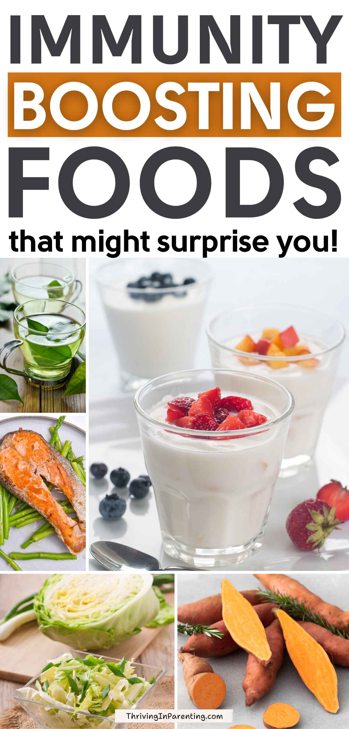 Pin image of immunity boosting foods.