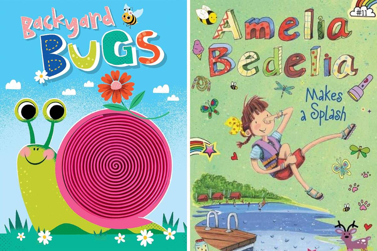 A collage of two summer books for kids.