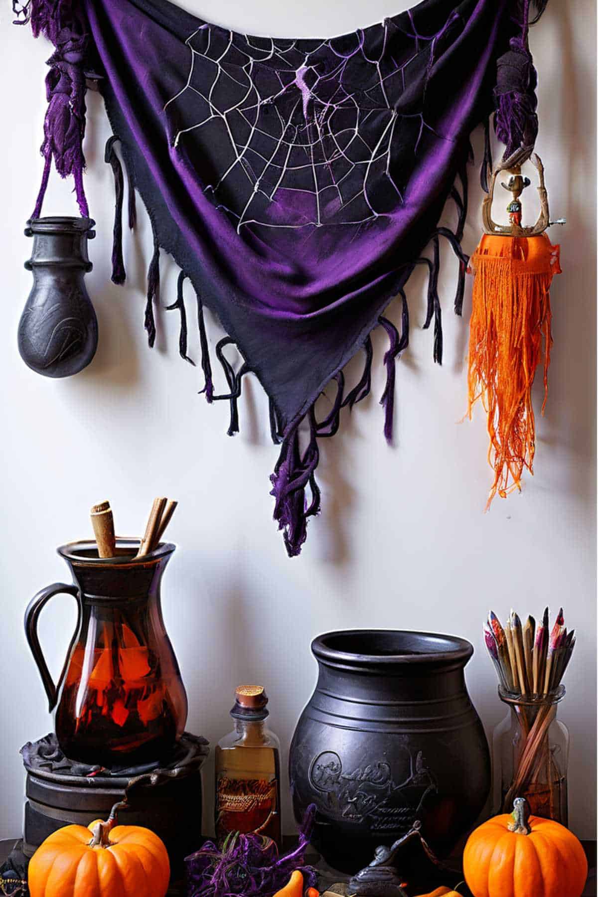 A "Hocus Pocus" themed Halloween setup.