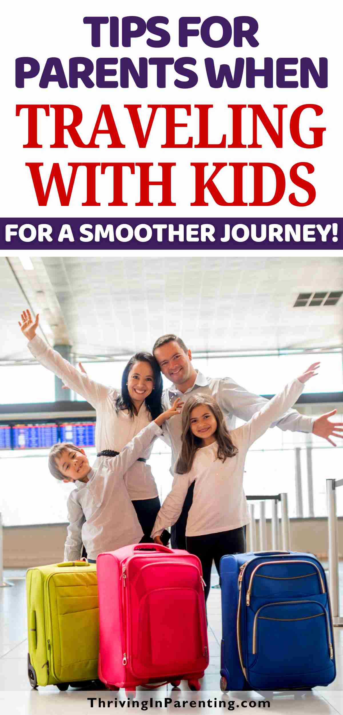 Pin image of traveling with kids syndicated blog post.