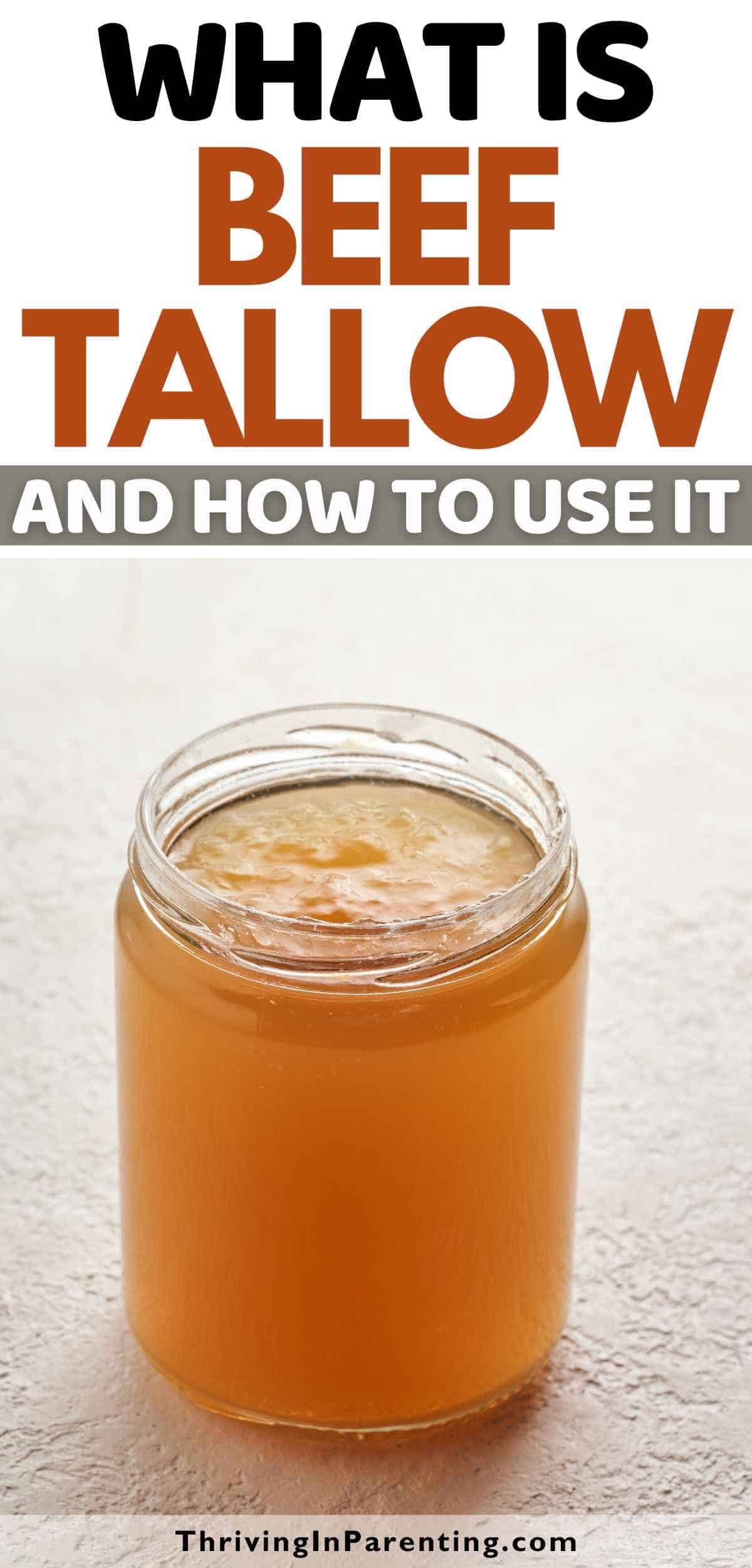 Pin image of what is beef tallow.