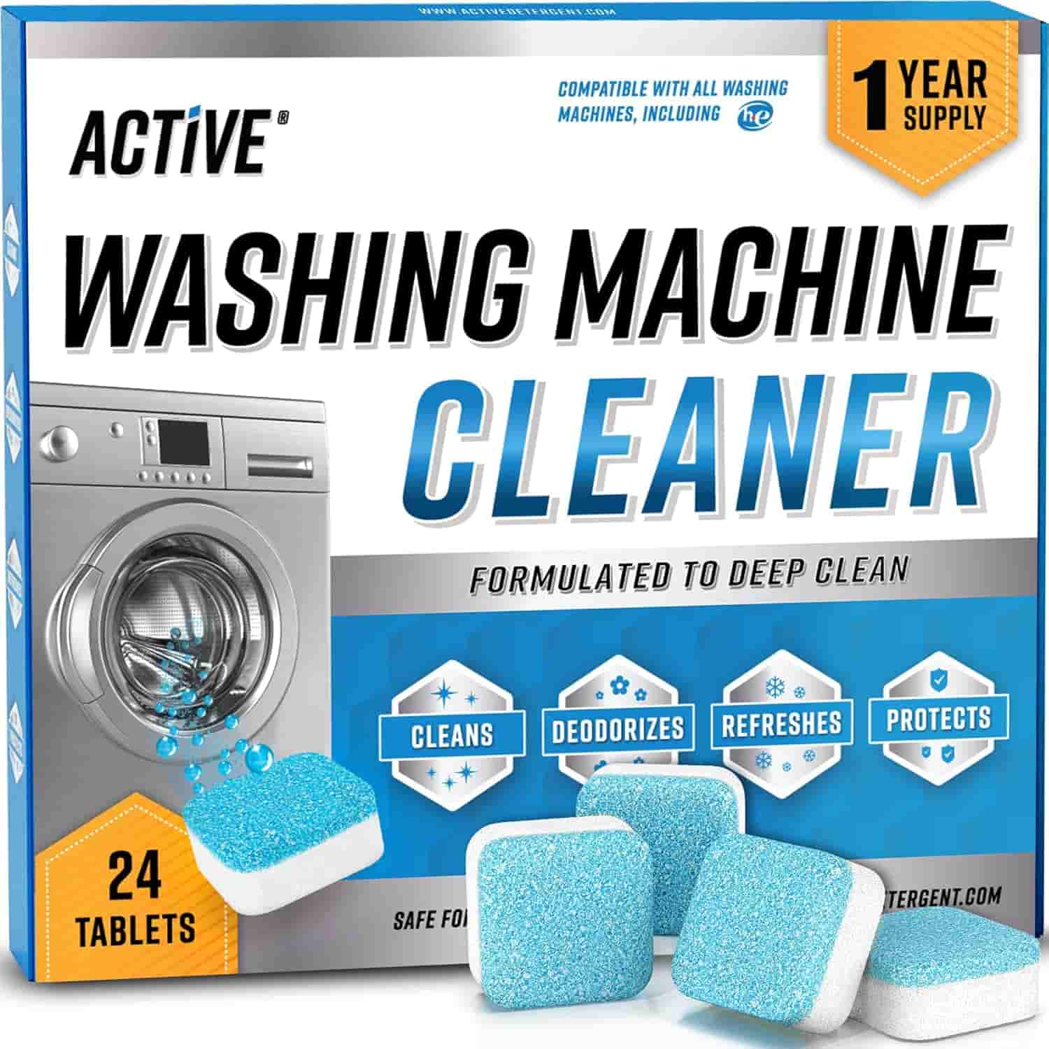 Active washing machine cleaner.