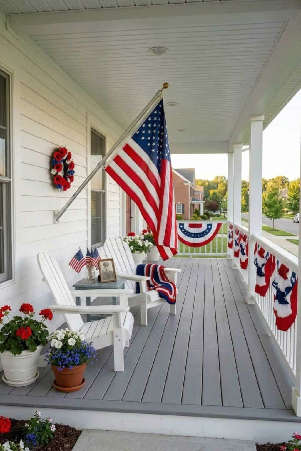 30 All-American Patriotic Front Porch Decor Inspiration